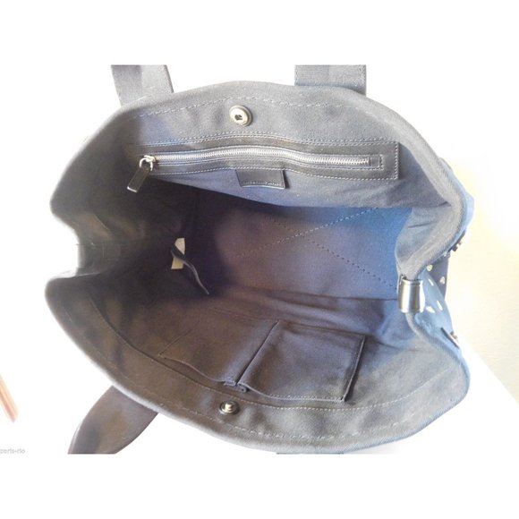 Marc Jacobs $278 Embroidered Lemons Black Canvas Weekender Tote Bag Purse ANB - Picture 3 of 4